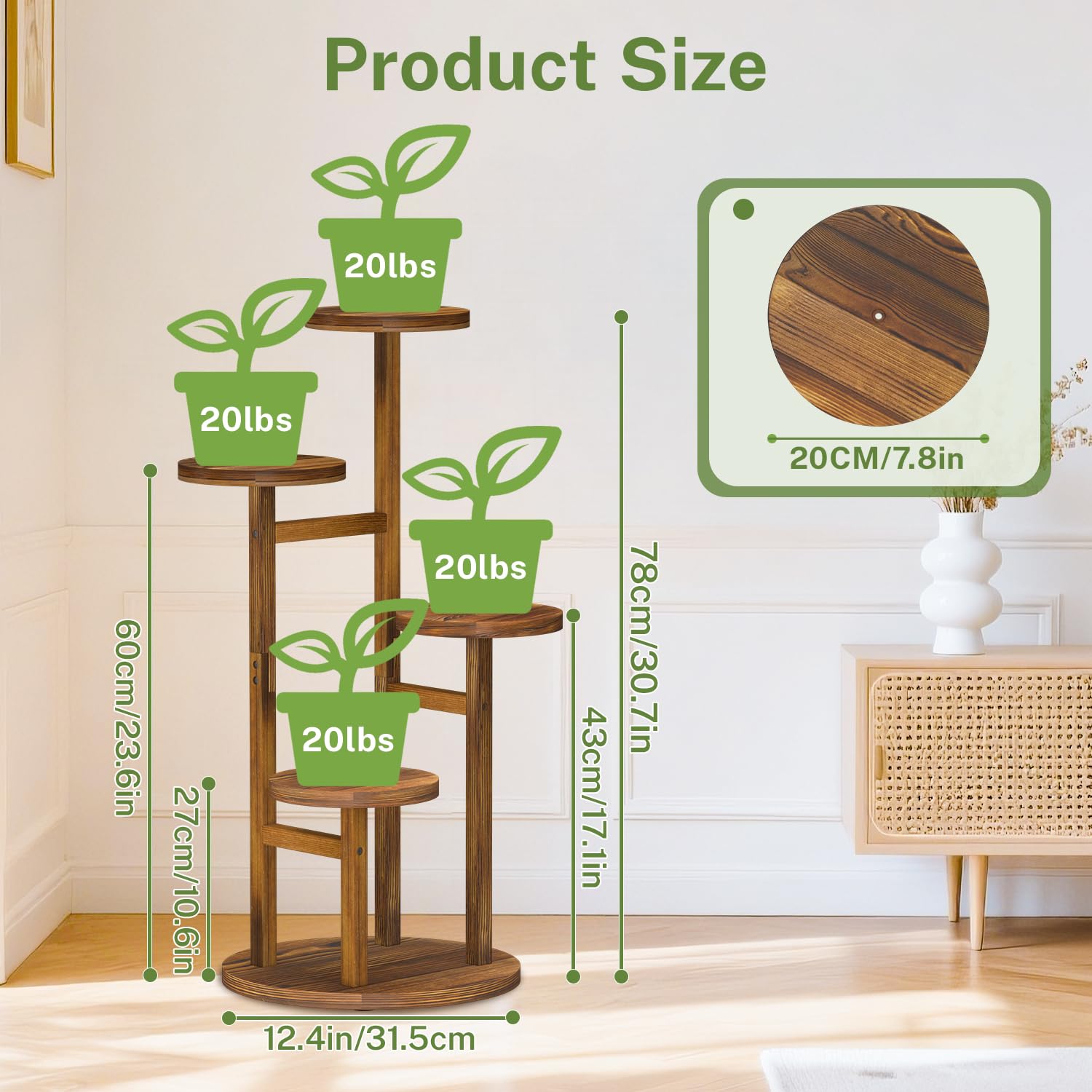 iDavosic.ly spacious plant trays—7.8-inch wide trays fit various pot sizes.