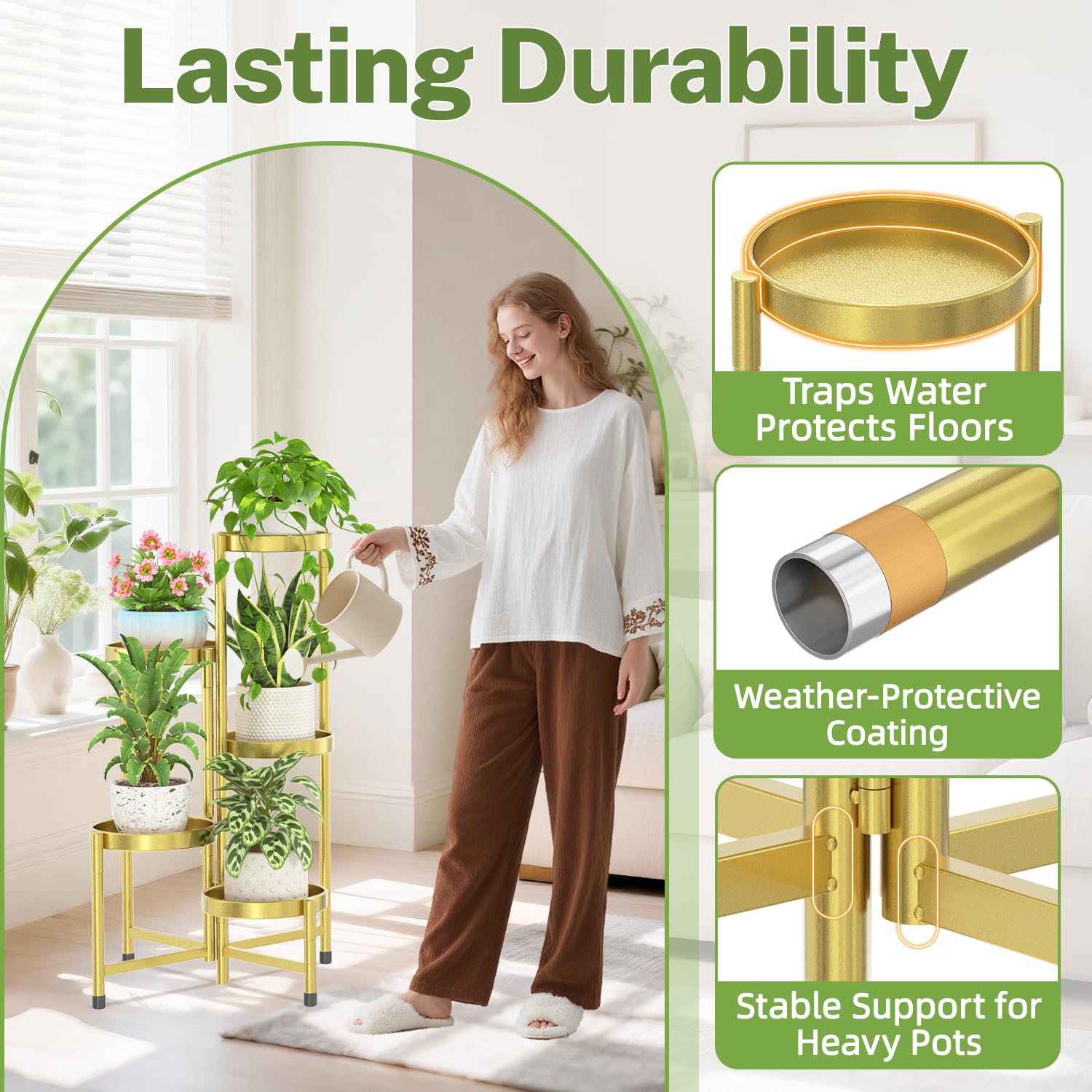iDavosic.ly stable triangular support legs protect floors and prevent wobble.
