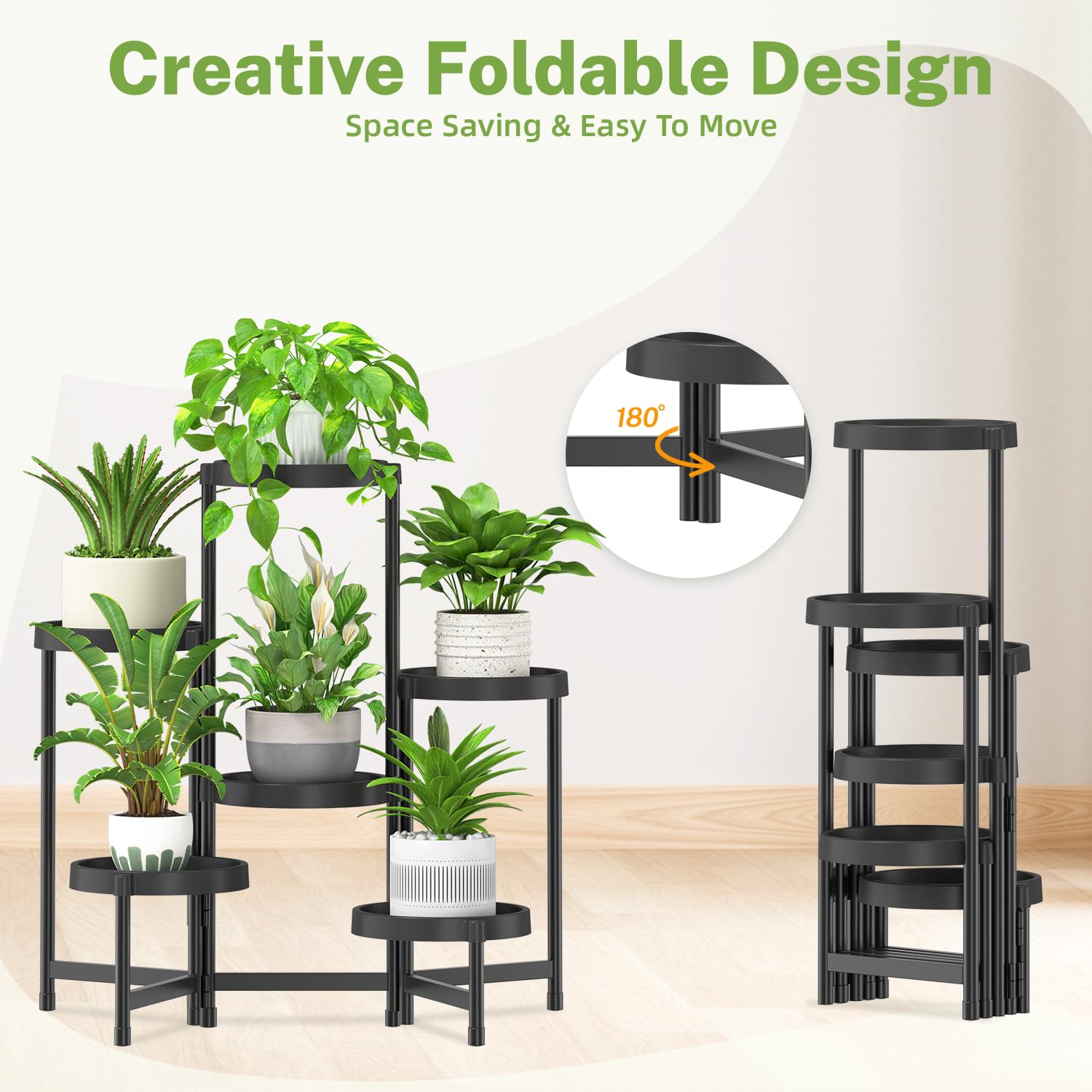 idavosic.ly sturdy metal rack securely holds multiple plants