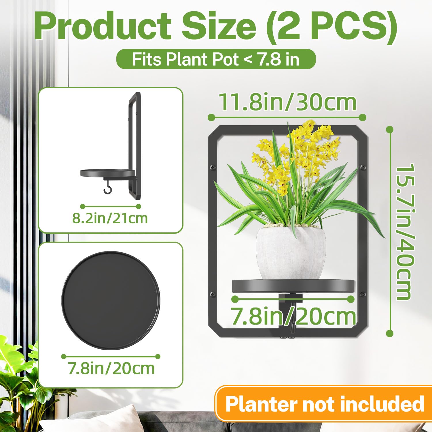 idavosic.ly wall hanging hooks for plants enables easy aerial display of trailing greens