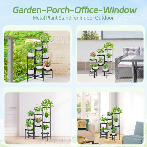 Plant stand with waterproof, rust-resistant coating for outdoor use