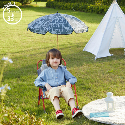 Idea Nuova Marvel Spiderman kids chair open for beach or poolside use.