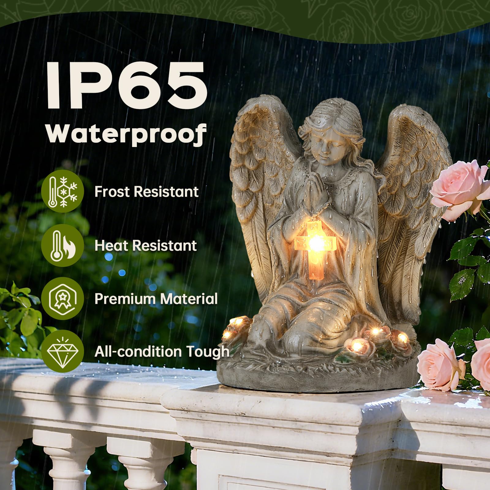 IDEA SHOW Angel cross light detail adds sacred focal point