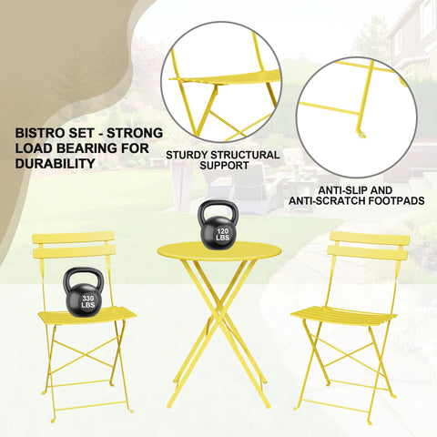 IDEALHOUSE sturdy metal frame with X-brace provides stable outdoor seating.