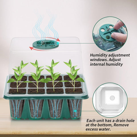Idealife 12-cell seedling tray organizes seeds for uniform development