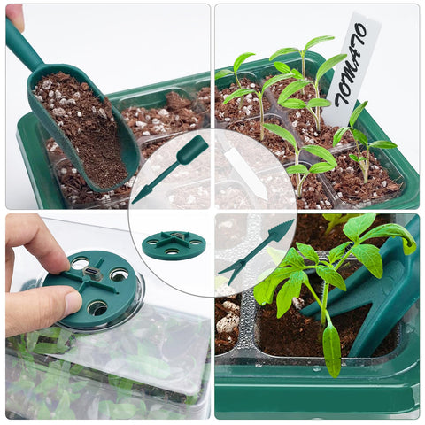 Idealife seedling tray with drainage holes prevents overwatering and root issues