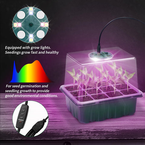 Idealife propagation station with humidity dome supports healthy seedling growth
