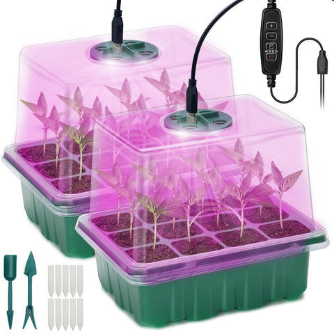 Idealife seed starter tray with grow light for efficient indoor germination