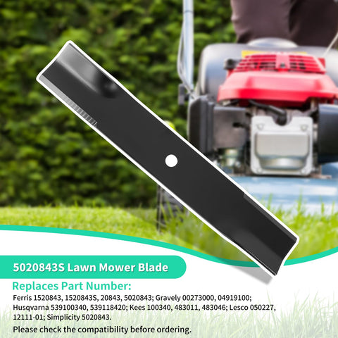 IDEASURE 5020843S compatibility guide shows fit with Exmark, Ferris, Gravely and more.