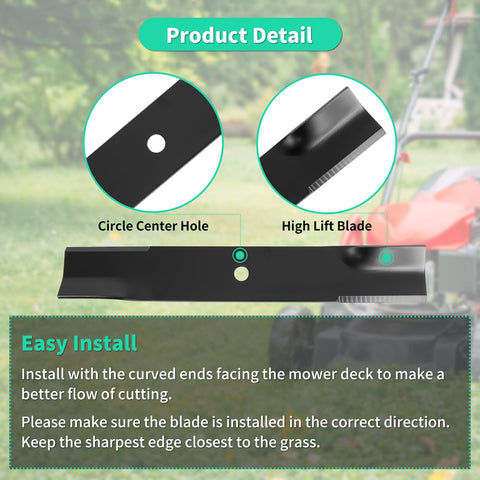 IDEASURE 5020843S blade in action on a lawn, highlighting even cutting.