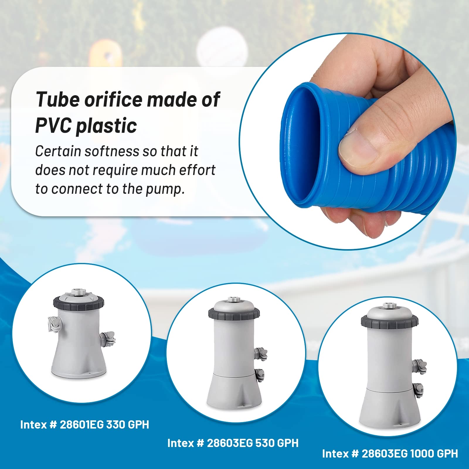 IDEASURE replacement hose for above-ground pools with easy installation