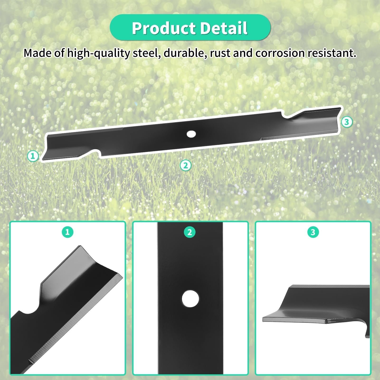IDEASURE blade pack 3-pack ready for quick mower blade replacement