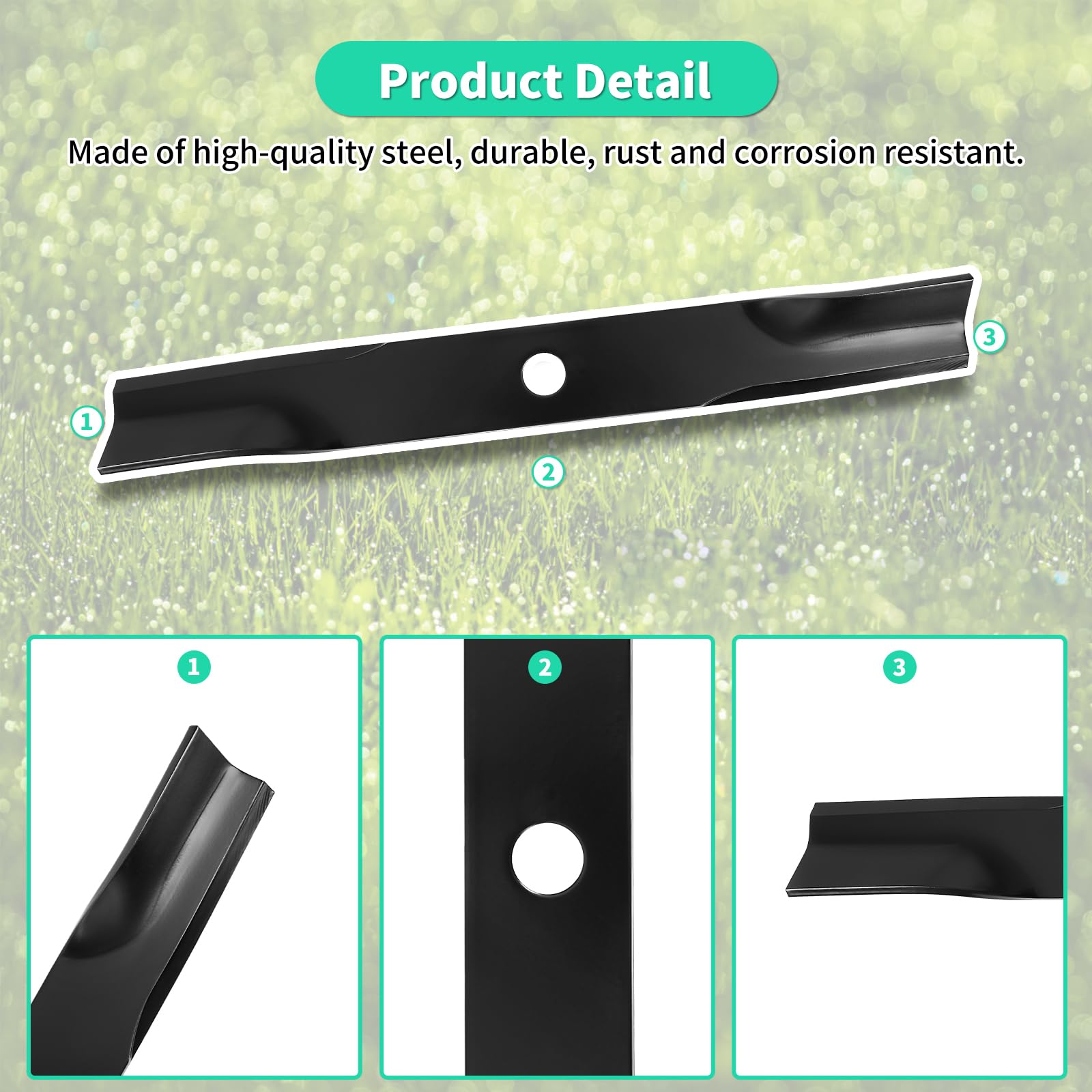 IDEASURE compatible mower blades fit multiple brands for versatile use.