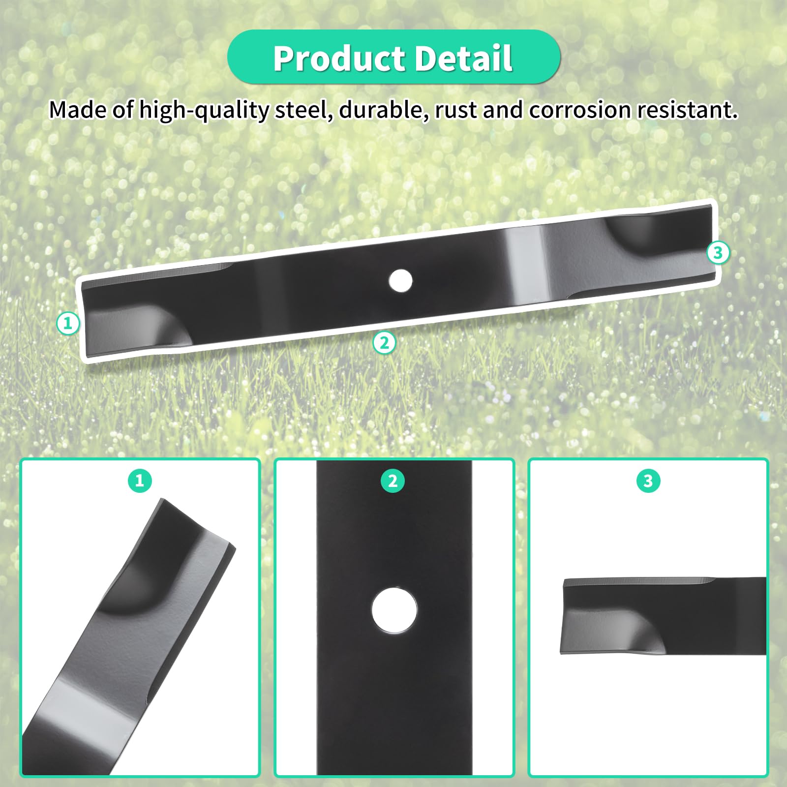 IDEASURE 04771200 edge blade for 52-inch deck delivers precise mowing.