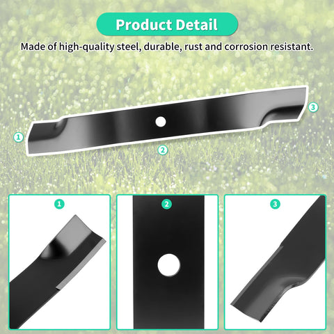 IDEASURE M143749 high-lift blade fits 72-inch decks for efficient mowing.