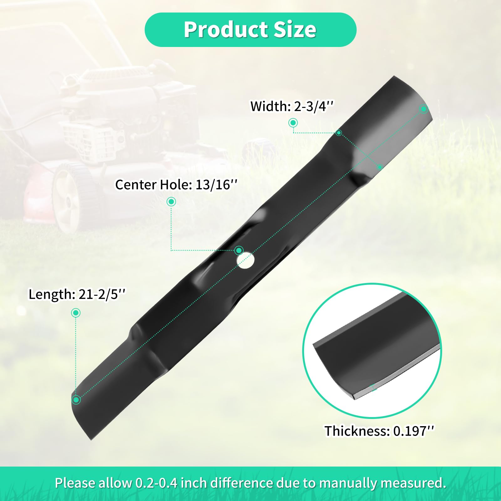 IDEASURE M170642 blade compatible with John Deere X330/X350 mowers for reliable mowing