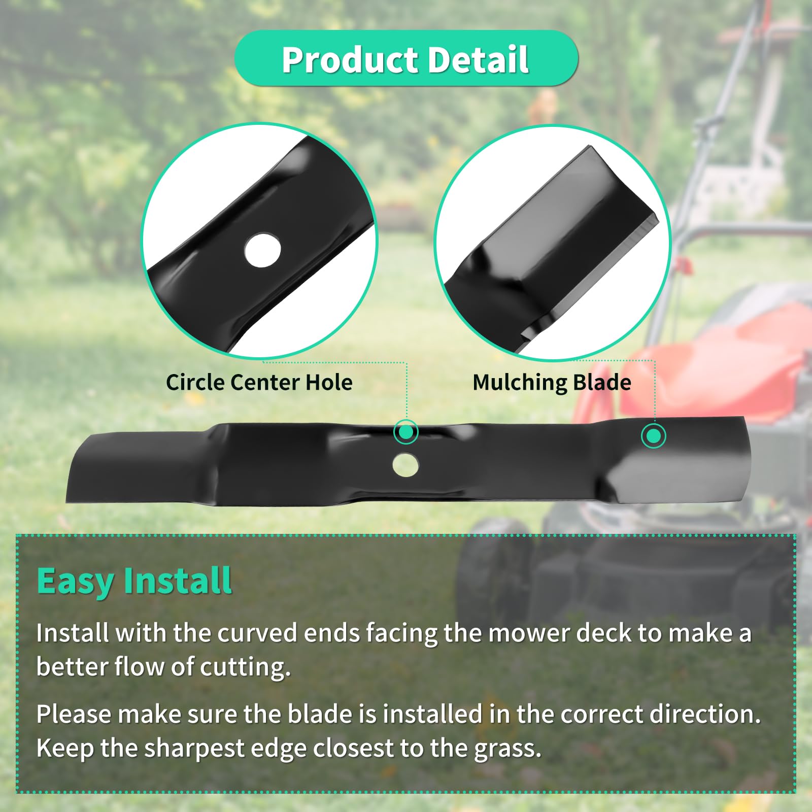 IDEASURE M170642 blade provides precise cuts across diverse grass types