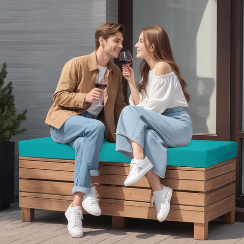 idee-home cushion ties secure-fit keeps bench cushion in place outdoors.