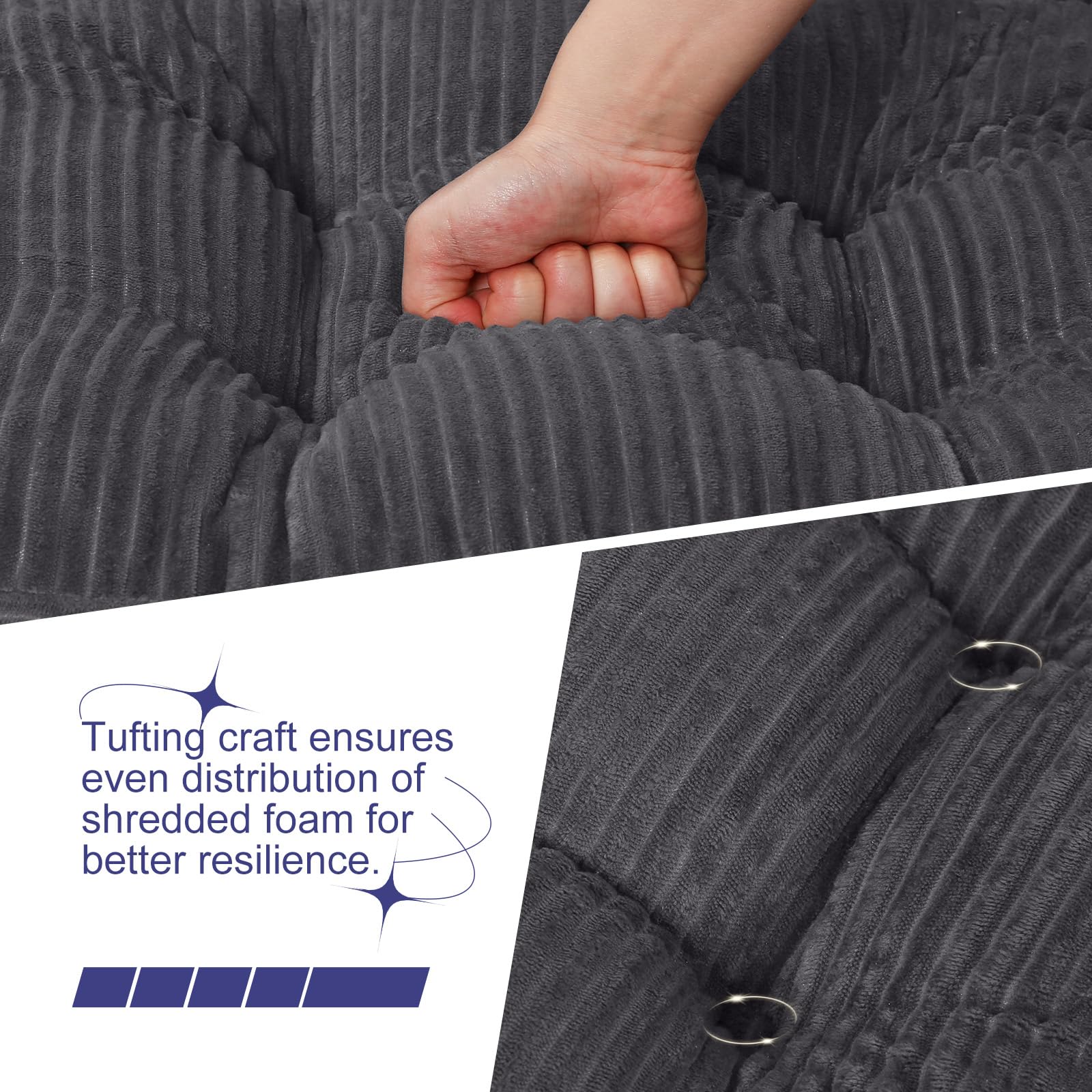 idee-home high-density foam filling maintains shape and comfort