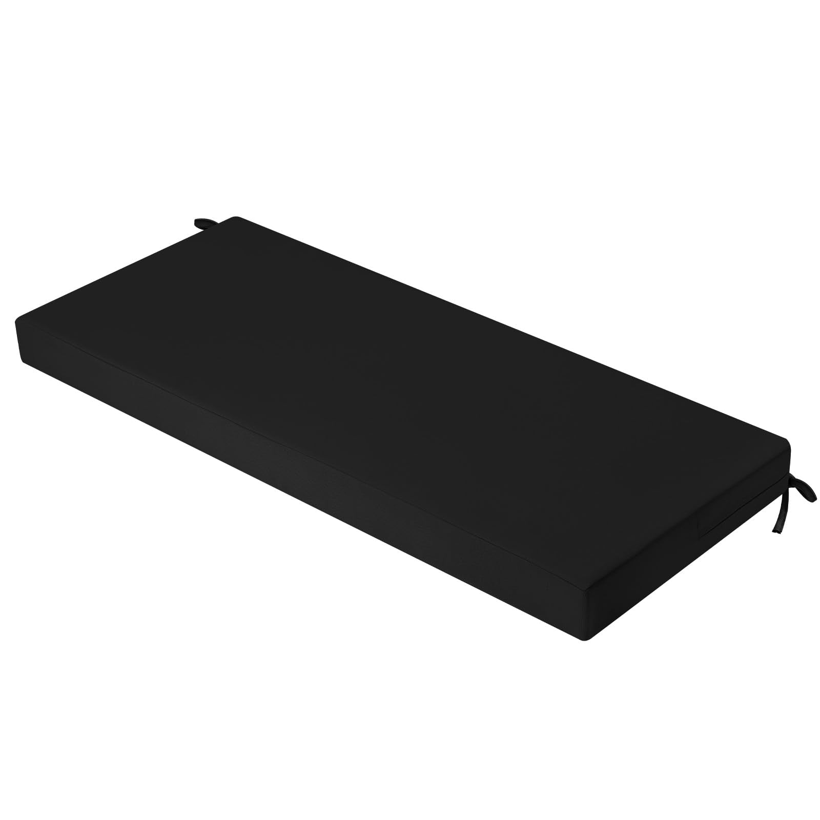idee-home outdoor bench cushion top view with ties for secure attachment