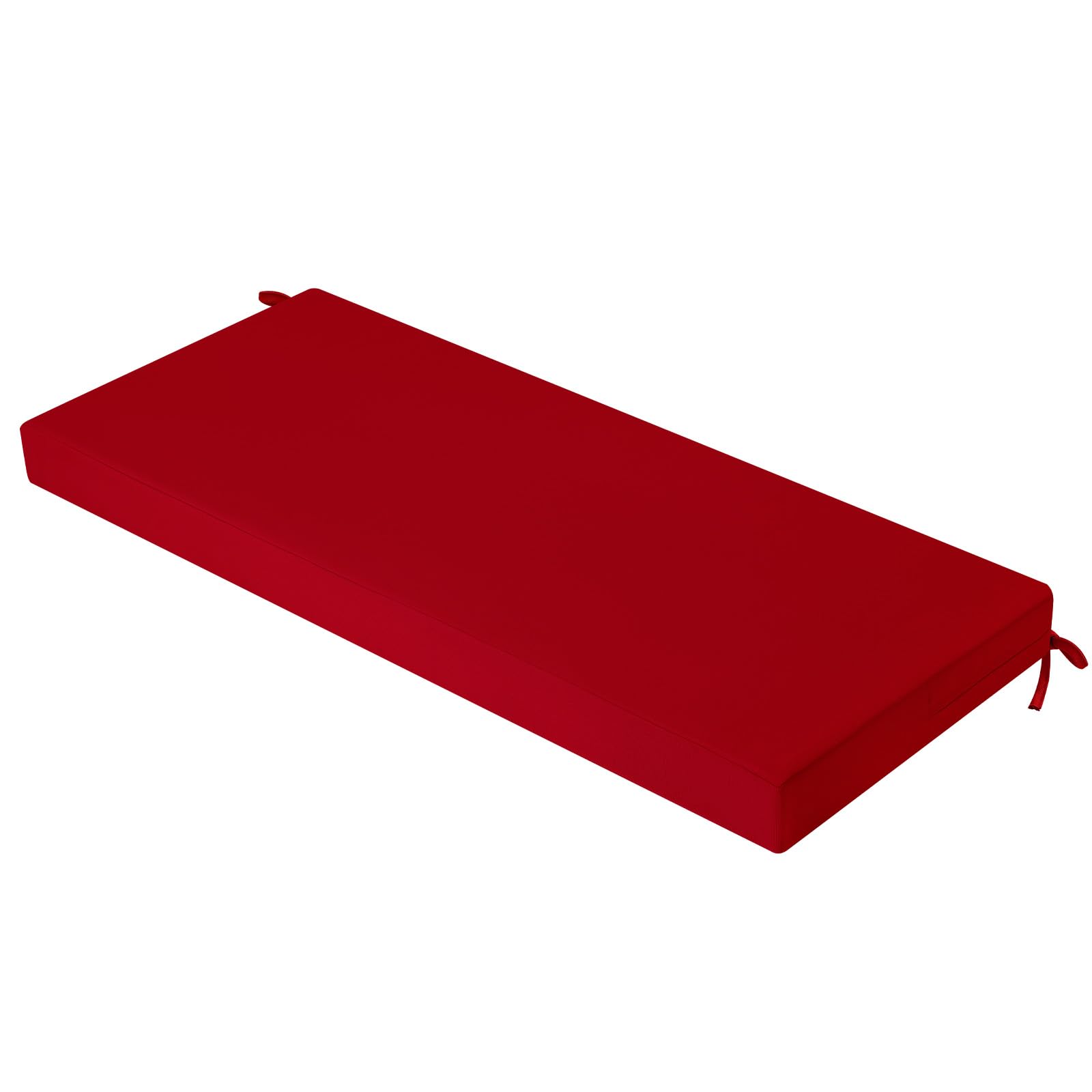 idee-home outdoor bench cushion waterproof 42x18 red for all-weather comfort