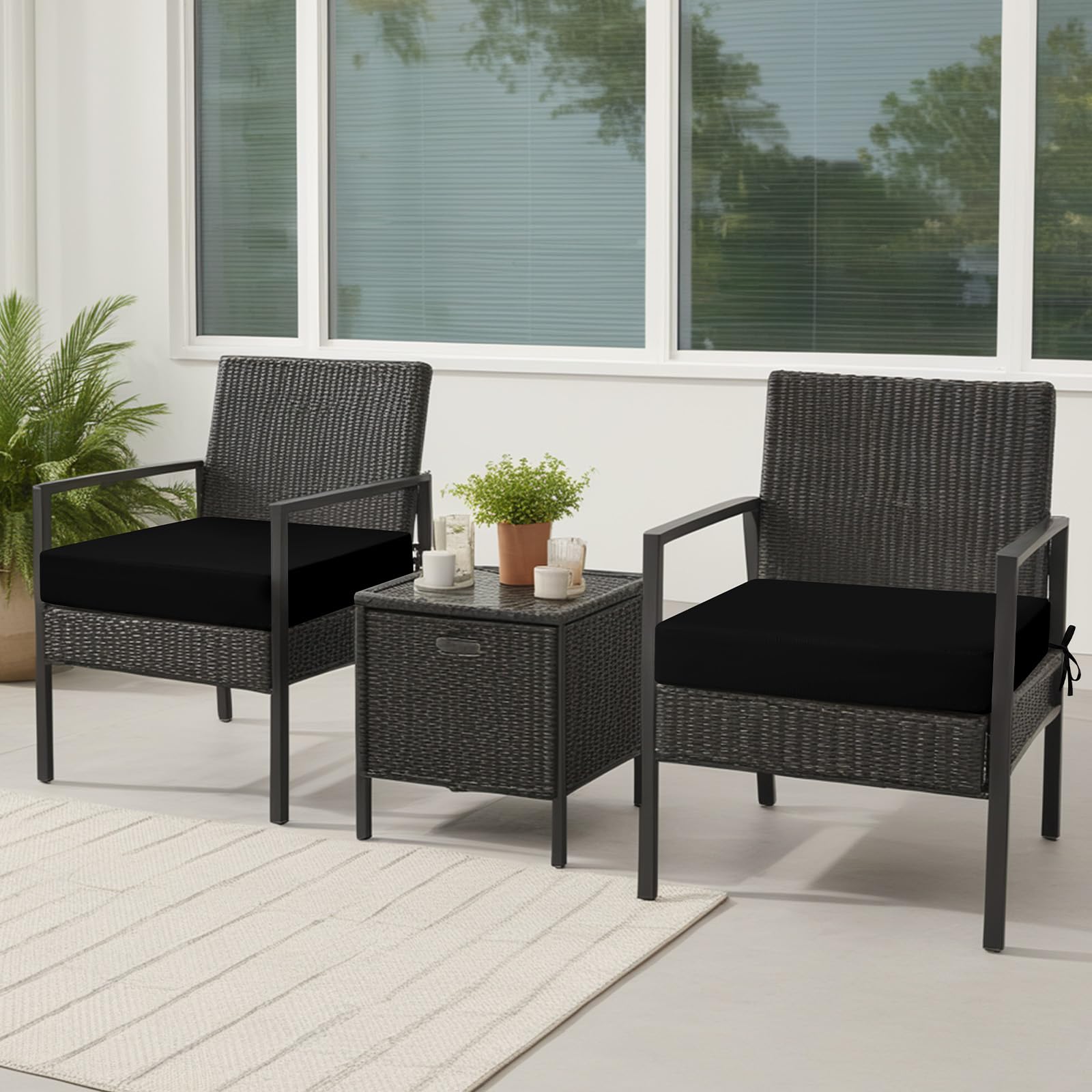 idee-home outdoor chair cushions close-up fabric shows waterproof coating for rain protection