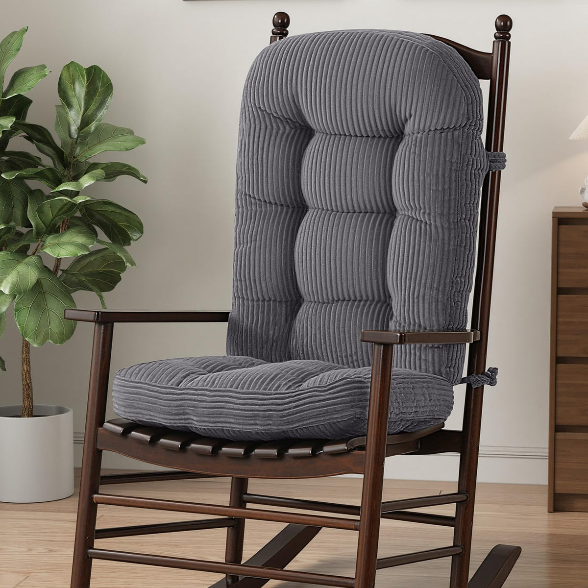 idee-home rocking chair cushions grey cover for cozy daily lounging