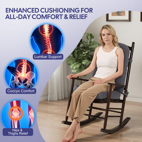 idee-home high-back rocking chair pad provides neck support