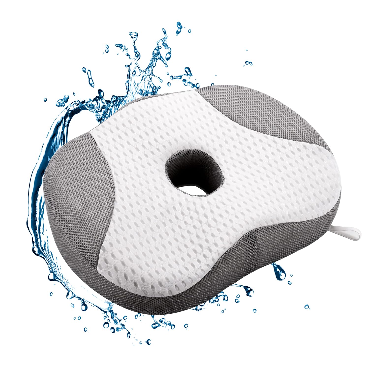 Idle Hippo booster seat with 4D air mesh for breathable comfort during soaks
