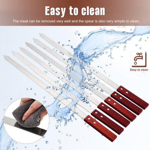 Idong wooden handle close-up highlights comfortable, cool grip.