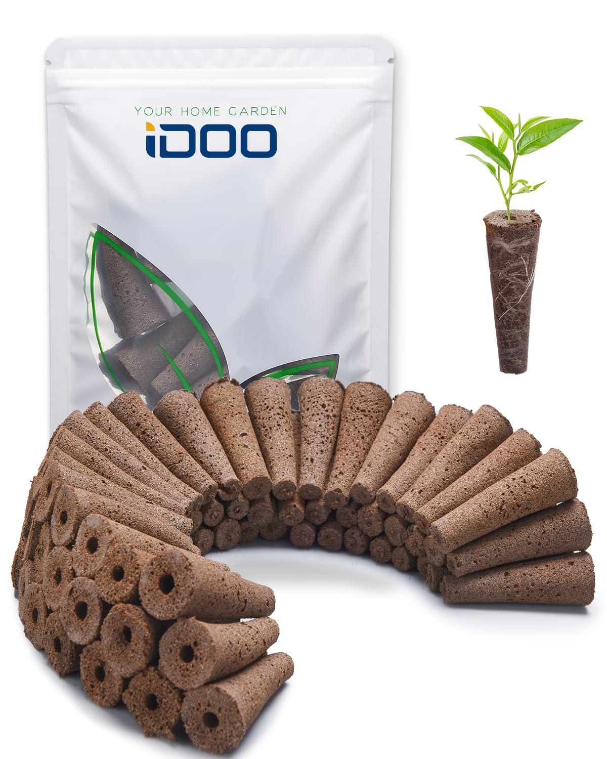idoo Growth Sponges 60 pcs pack; enhances germination and root support in AeroGarden systems.