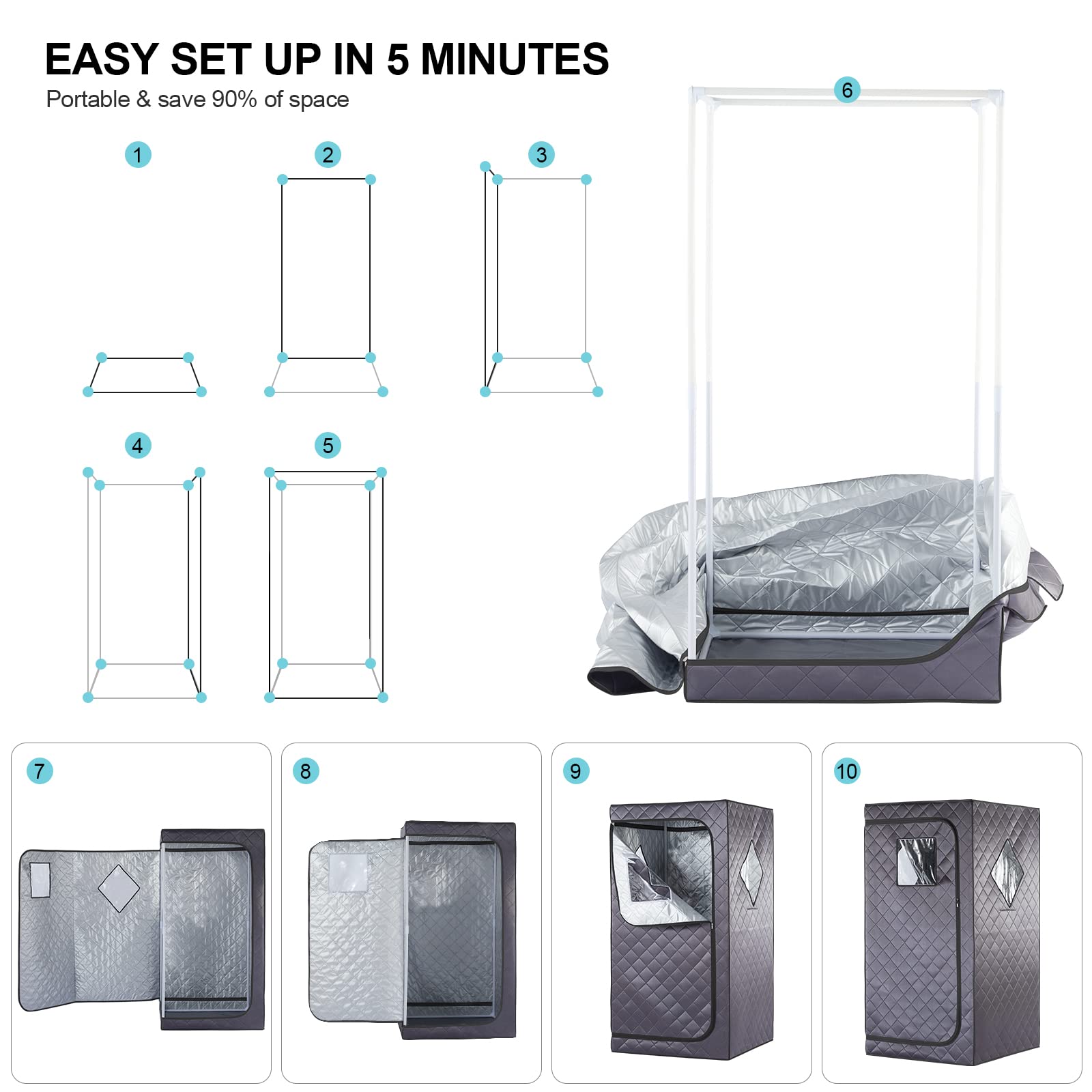 iDOTODO remote control featured conveys convenient temperature and session adjustments.