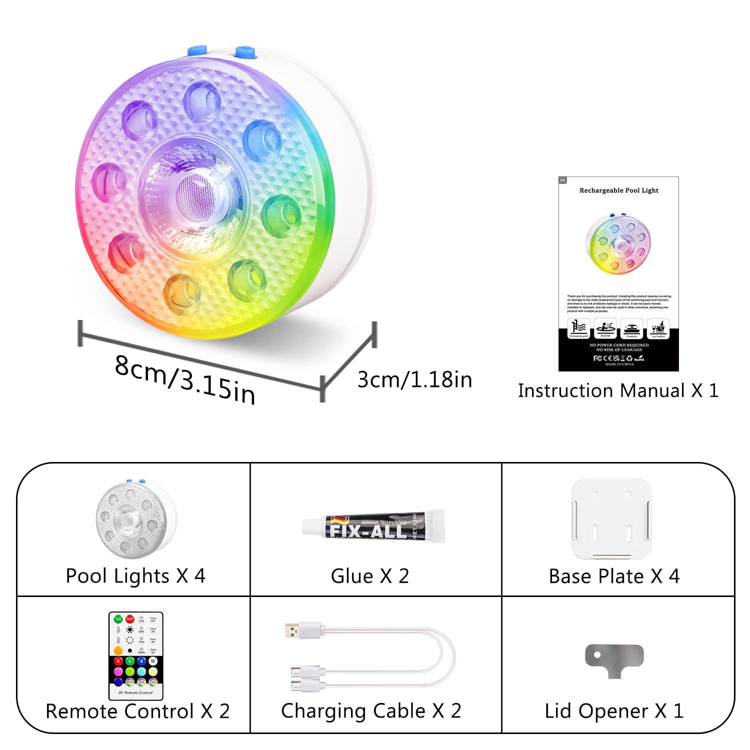 Idyl Light 4-pack for multiple placements.