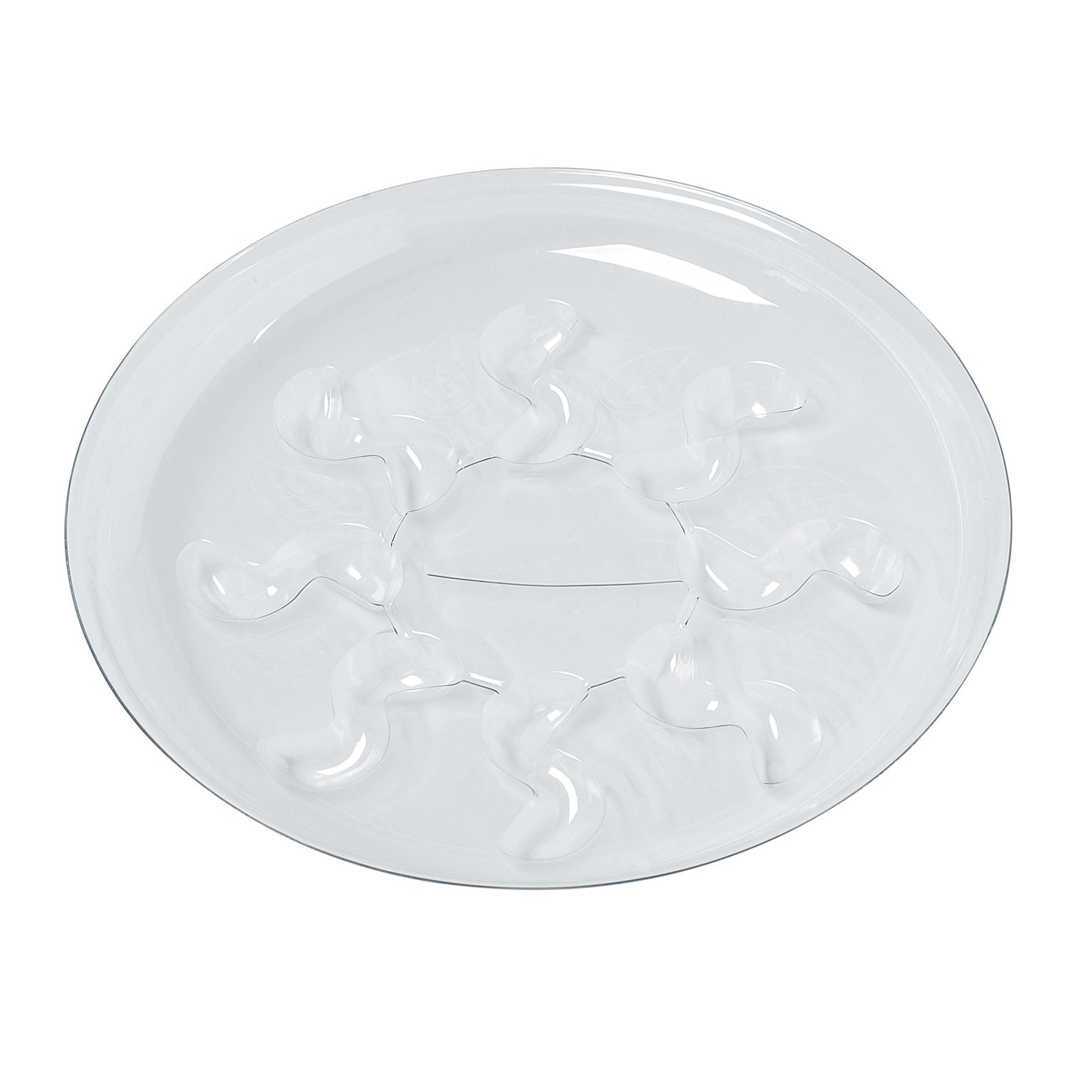 Idyllize clear PET saucer material highlights recyclable, durable design
