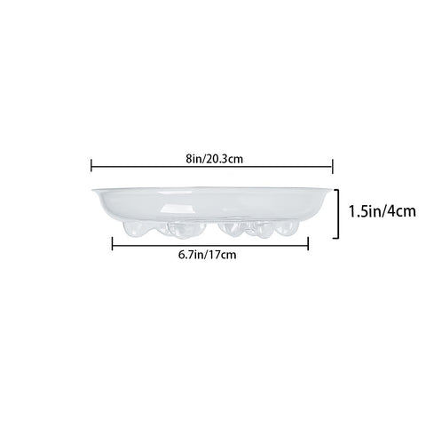Idyllize clear 10in plant saucer for large pots, reliable drip tray.
