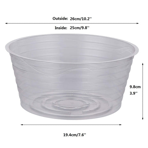 Idyllize deep 3.9-inch saucer for added durability and spill containment.