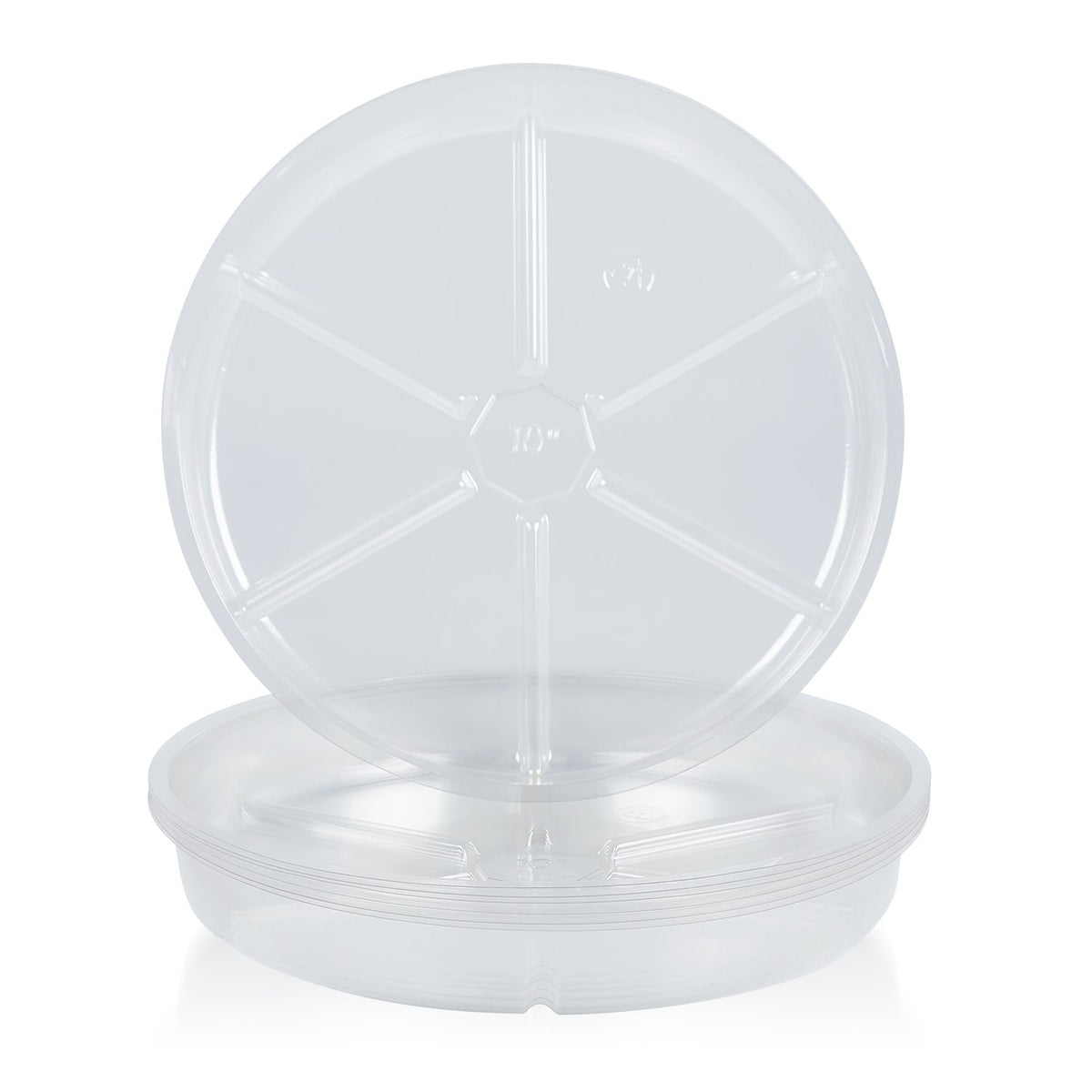 Idyllize clear saucer 4in top view protects surfaces from moisture