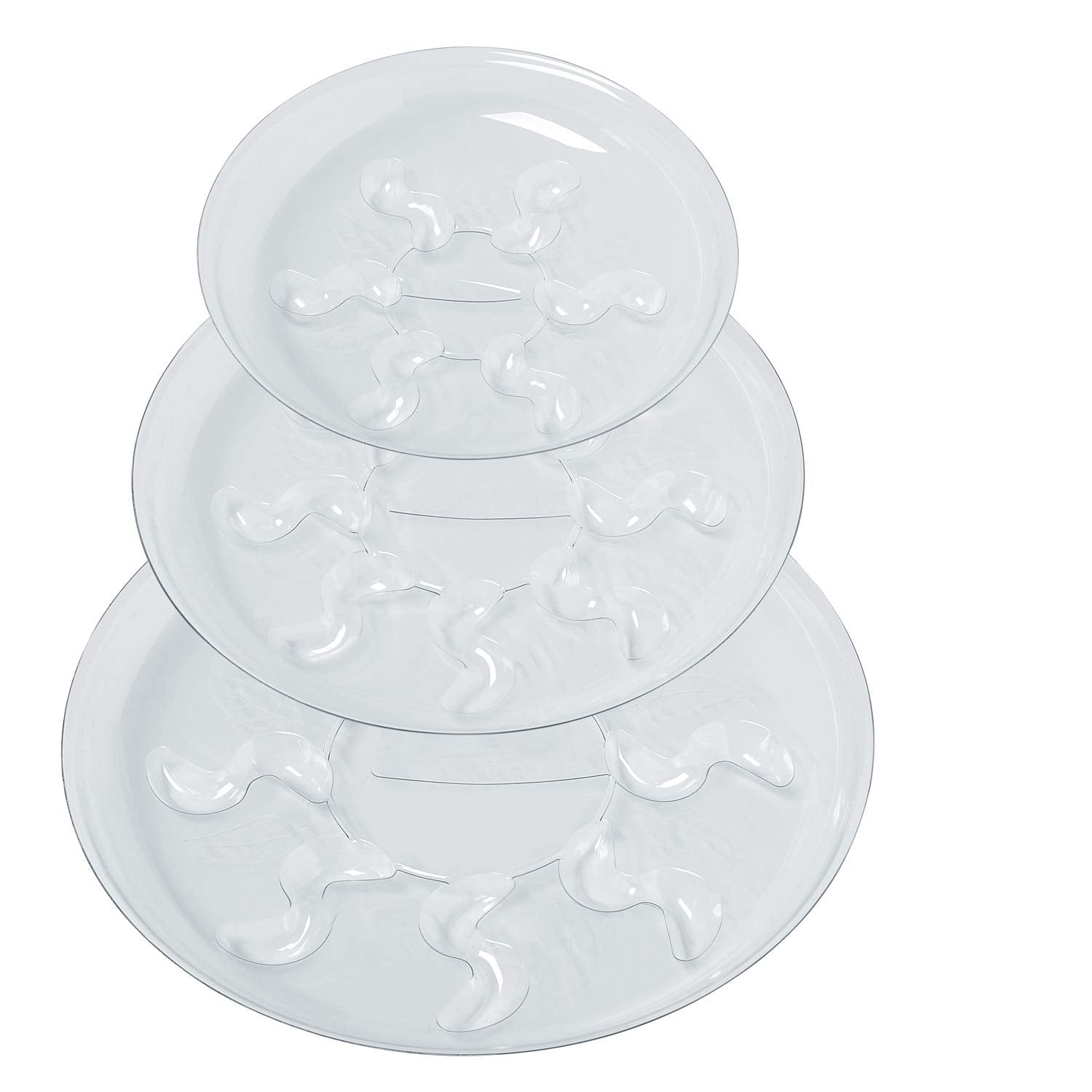 Idyllize clear 6in plant saucer for small pots, sturdy drip tray.