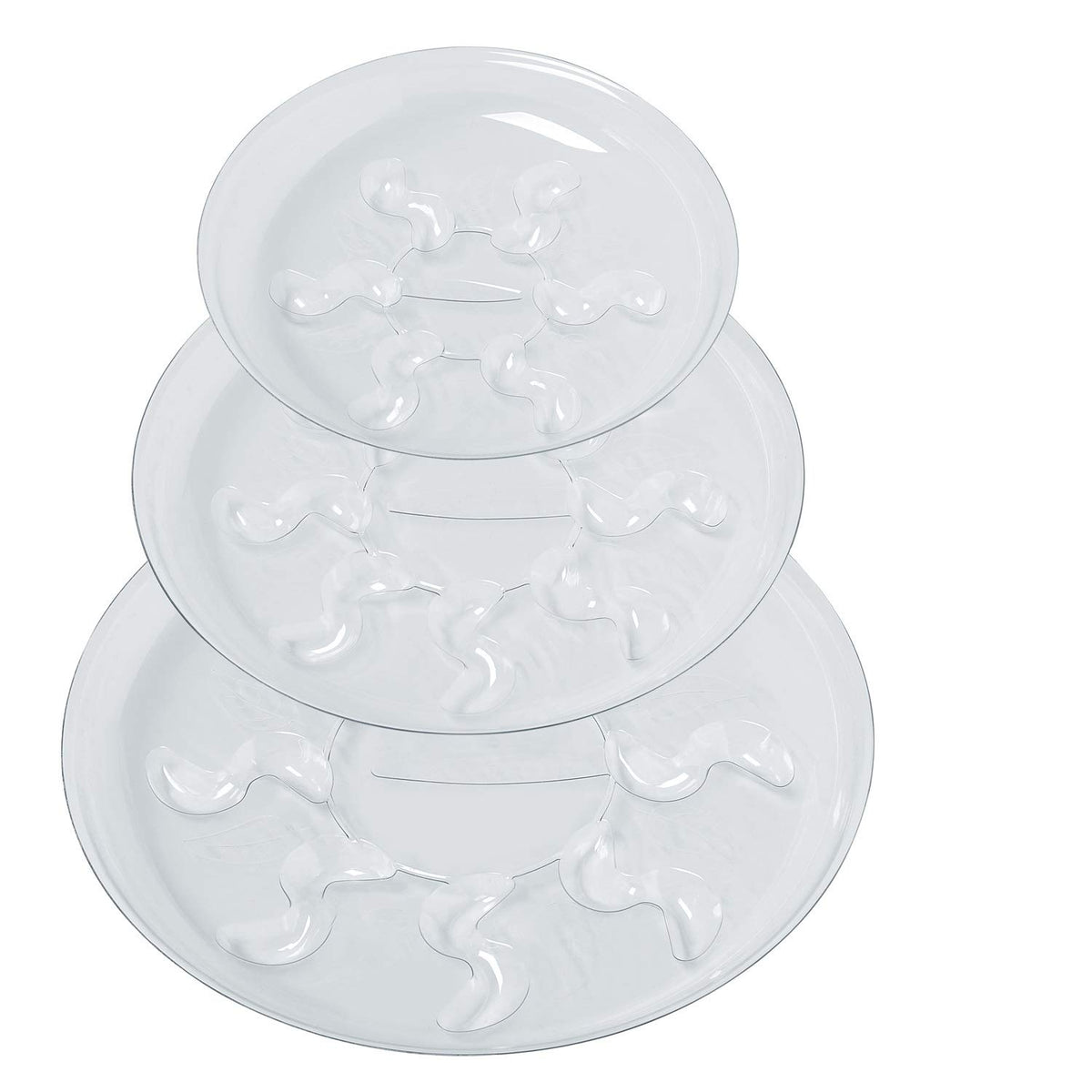 Idyllize clear 6in plant saucer for small pots, sturdy drip tray.