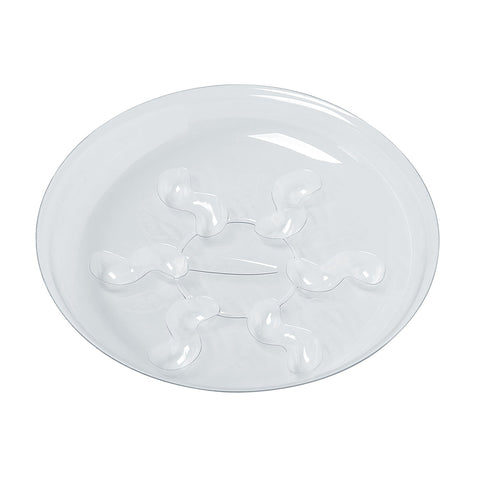 Idyllize grooved design plant saucer preventing water spills.