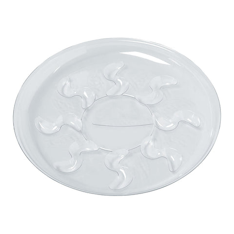 Idyllize grooved 6-inch saucer channels moisture away from plant bases