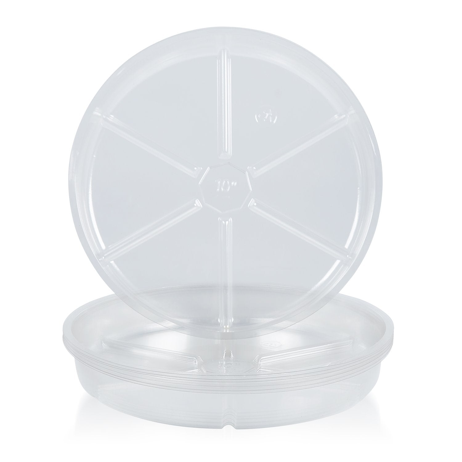 Idyllize 10-inch clear plant saucer for surface protection and airflow