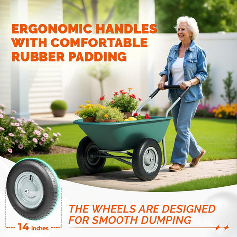 IDZO 14 inch pneumatic tires ensure smooth ride on uneven ground