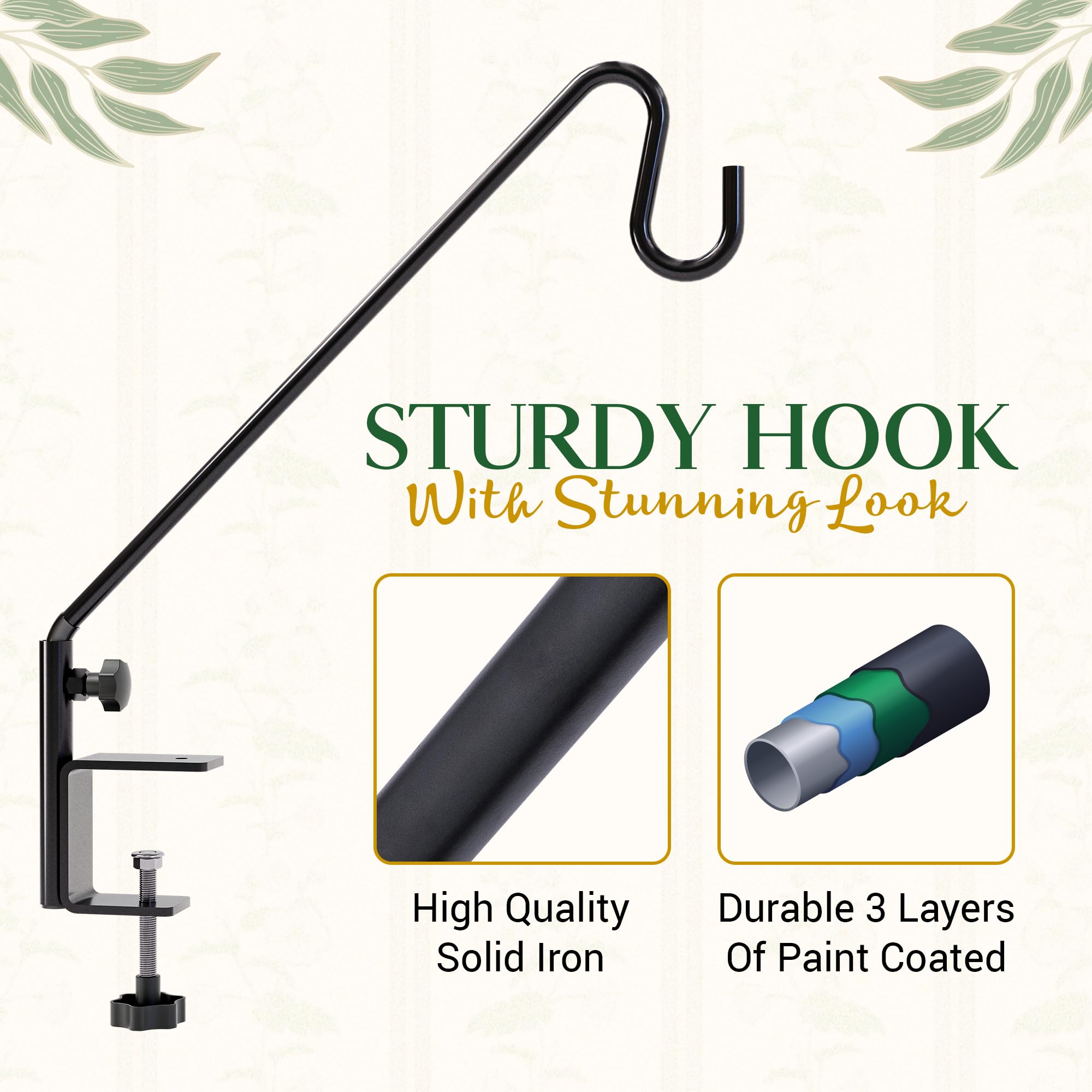 IDZO 360-degree rotation hook shows easy angle adjustment