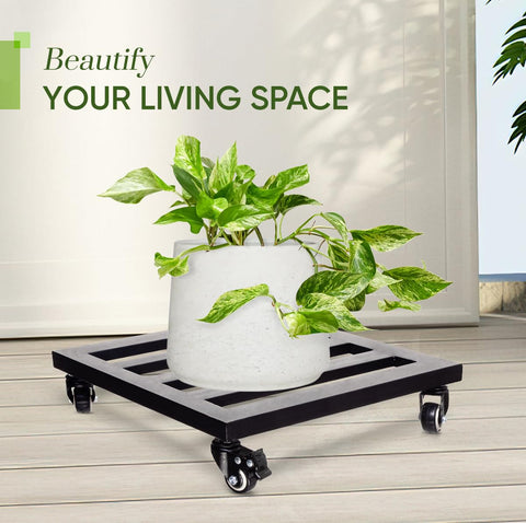 IDZO 360-degree rolling wheels enable easy plant repositioning across spaces