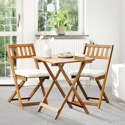 IDZO bistro chair with plush cushions for outdoor meals.