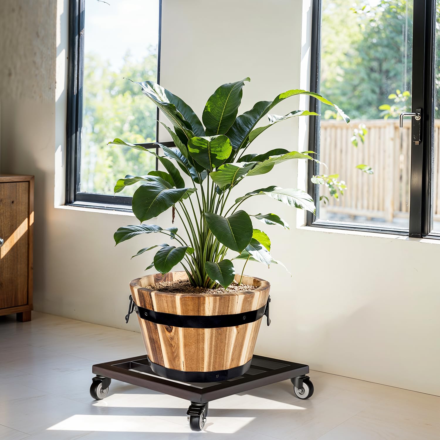 IDZO heavy-duty steel caddy supports up to 385 lbs on durable wheels