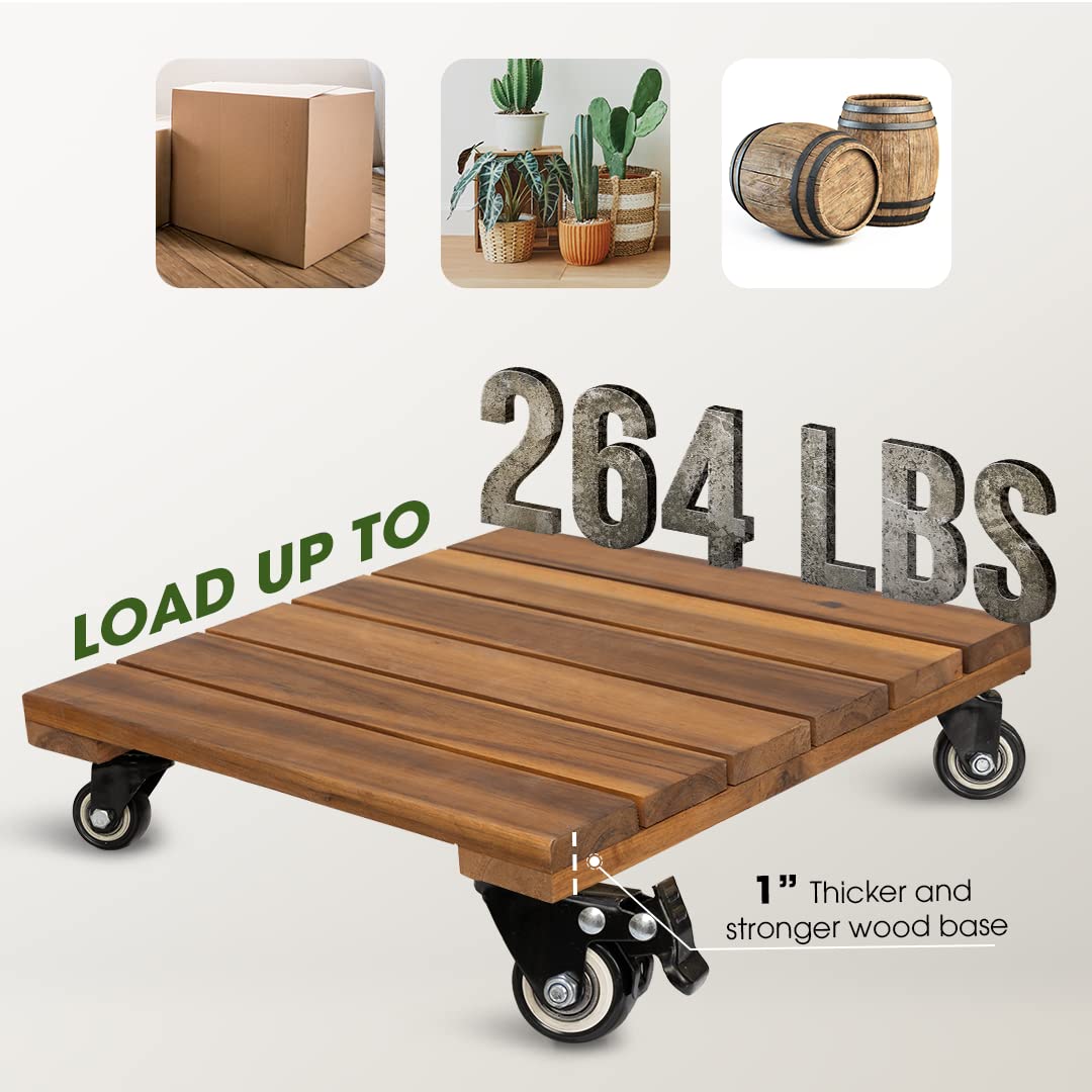 IDZO lockable wheels provide secure planter positioning.
