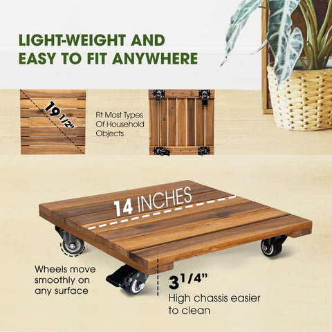 Idzo caddies suit indoor and outdoor spaces, boosting arrangement flexibility.