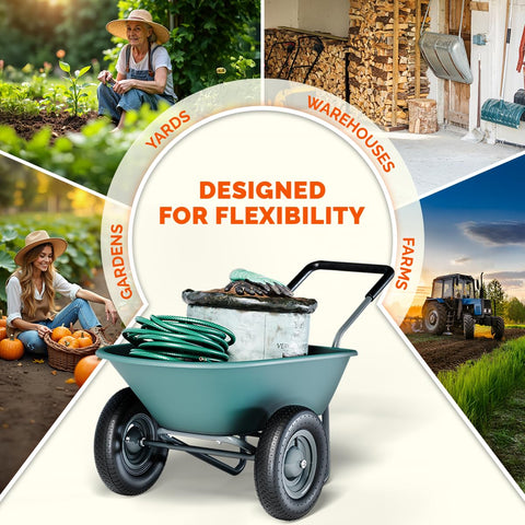 IDZO robust PE tray for durable hauling of soil and tools